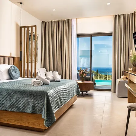 Helena's Aether - Seaview & Heated Infinity Pool Tragaki